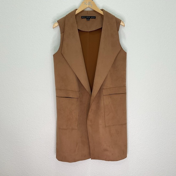 NWOT Hyfve Suede Long Vest - Picture 1 of 7